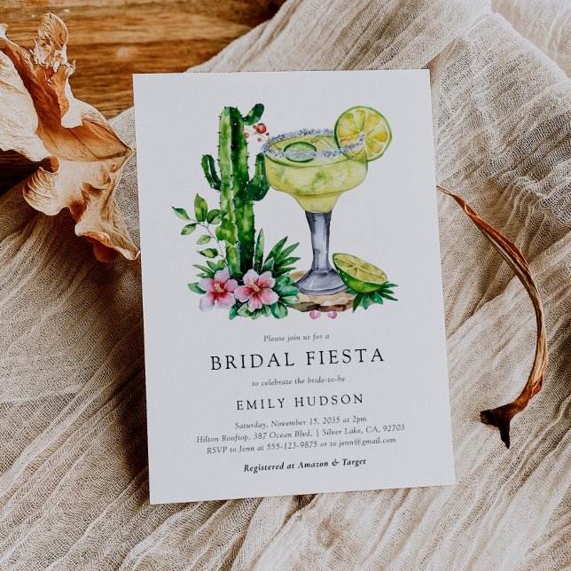 Cactus Fiesta Margarita Bridal Shower Invitation (Creator Uploaded)