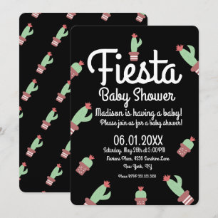 Cactus Fiesta Mix Repeat Baby Shower Invitation