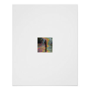 Cactus Figure Rainbow Water Trail Poster