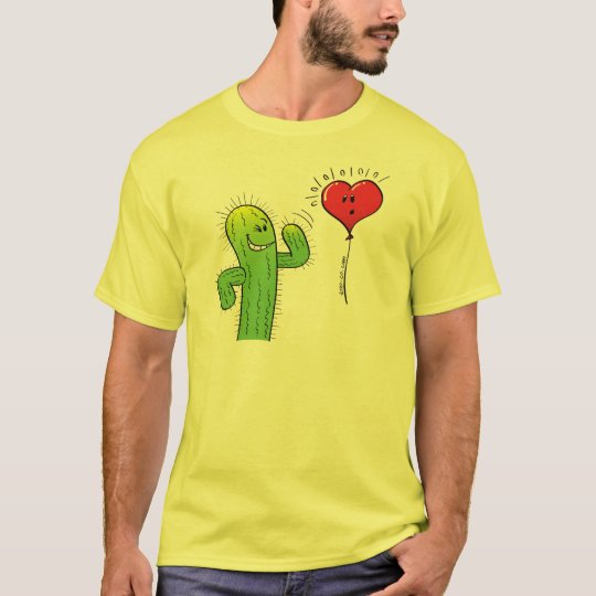 Cactus Flirting with a Heart Balloon T-Shirt