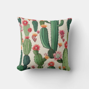Cactus floral cushion