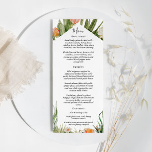 Cactus Floral Desert Wedding Flat Menu