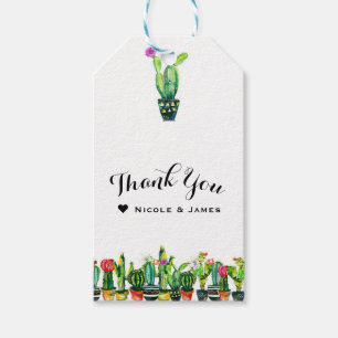Cactus Floral Rustic Southwestern Boho Favor Gift Tags