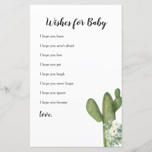 Cactus Floral Taco 'bout Love Wishes for Baby Card