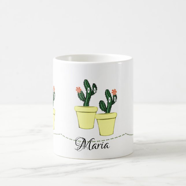 Cactus Floral Yellow Mug (Center)