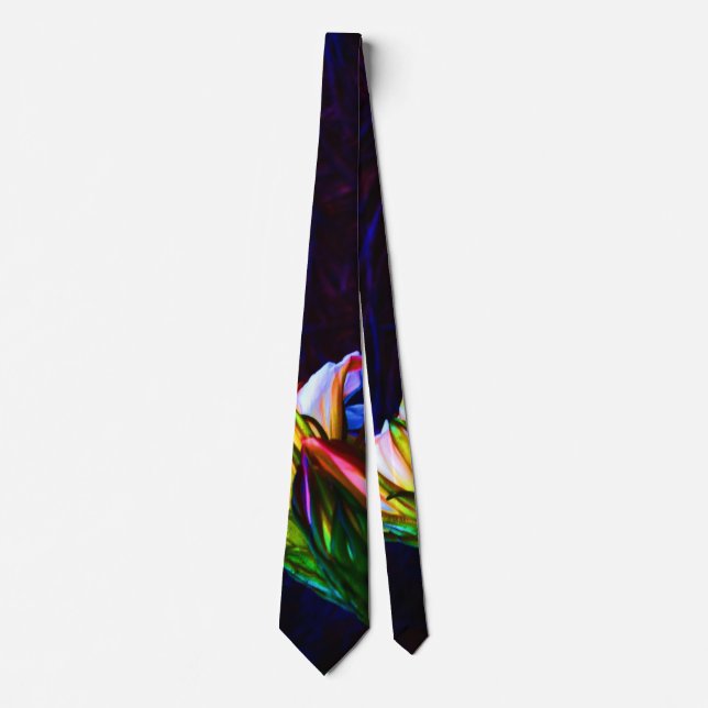 “Cactus Flower At Sunset #85” Tie (Front)