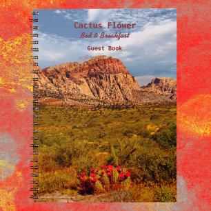 Cactus Flower B&B Guest Book Southwest Desert