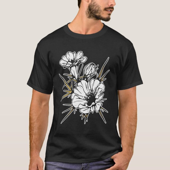 Cactus Flower Blossom T-Shirt (Front)