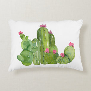 Cactus Flower Desert Art Southwest Custom Text Fun Decorative Cushion