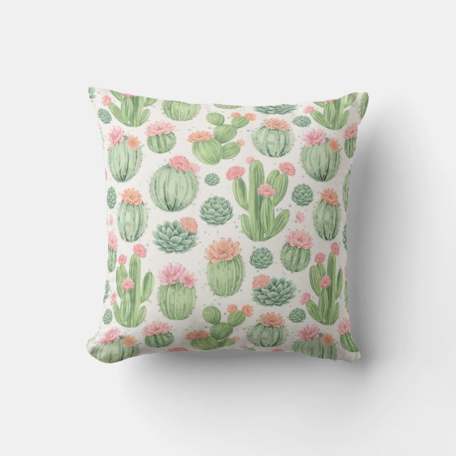 Cactus Flower Garden Cushion (Front)