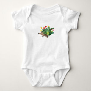 Cactus Flower hedgehog Baby Bodysuit