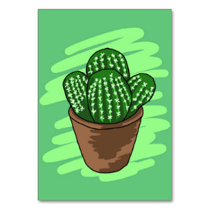 Cactus Flower Sketch Table Number