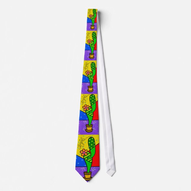 "Cactus Flower" Tie (Front)