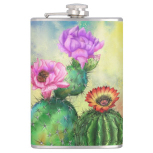 Cactus Flowers Flask