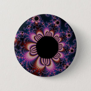 Cactus Flowers - Fractal 6 Cm Round Badge