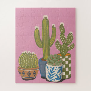 Cactus Flowers Pink Jigsaw Puzzle