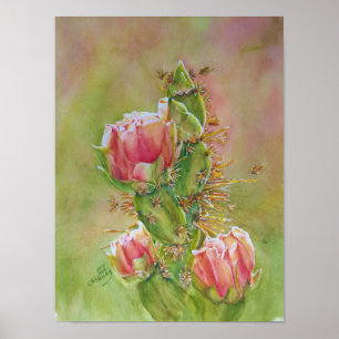Cactus Flowers Poster