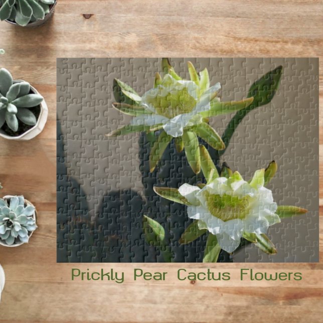 Cactus Flowers Prickly Pear Blossoms Photographic Jigsaw Puzzle (Creator Uploaded)