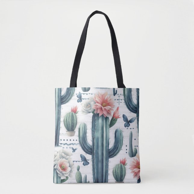 Cactus Flowers Tote Bag (Front)