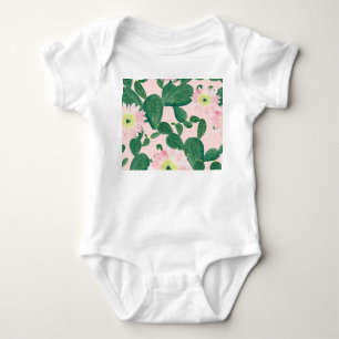 Cactus Flowers: Watercolor Painting Baby Bodysuit