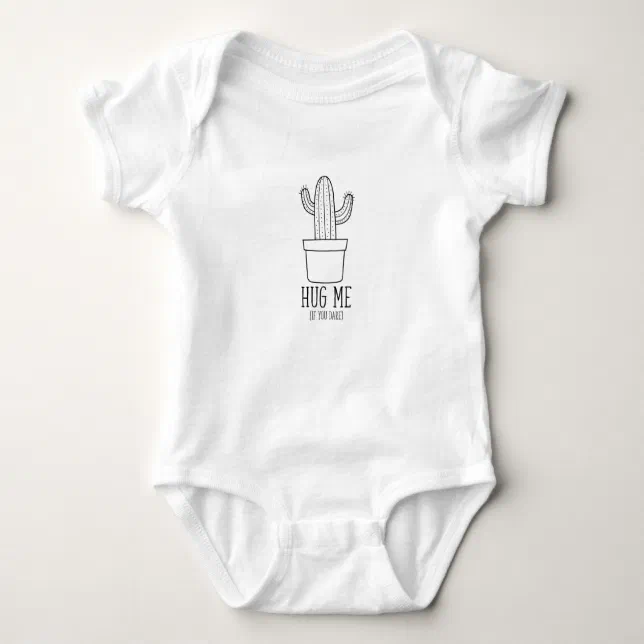 Cactus funny quote baby clothes baby bodysuit Zazzle