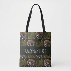 Cactus Garden Leaves Green Botanical  Tote Bag