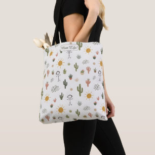 Cactus Garden Mom Life Vibe Personalized Tote Bag