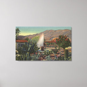 Cactus Garden, Palm Springs Hotel Canvas Print