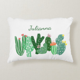 Cactus Garden Personalised Name Decor Decorative Cushion