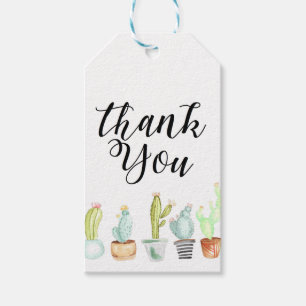Cactus Garden   Watercolor Thank You Gift Tags