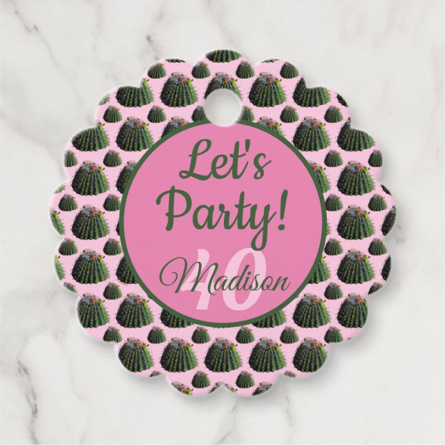 Cactus Gift / Favour Tag (Front)