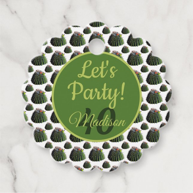 Cactus Gift / Favour Tag (Front)