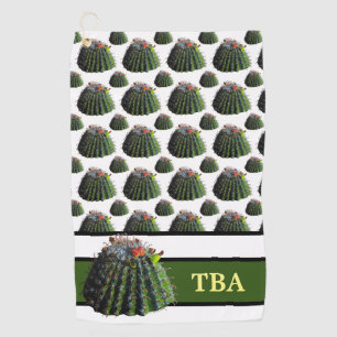 Cactus Golf Towel - Personalised Monogram