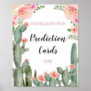 Cactus Green Leave Your Predictions sign