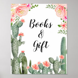 Cactus Greenery Baby Books and Gifts Sign