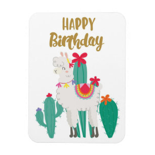 Cactus Happy Birthday Magnet