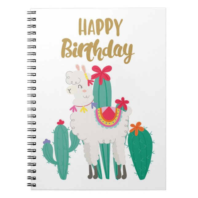 Cactus Happy Birthday Notebook (Front)