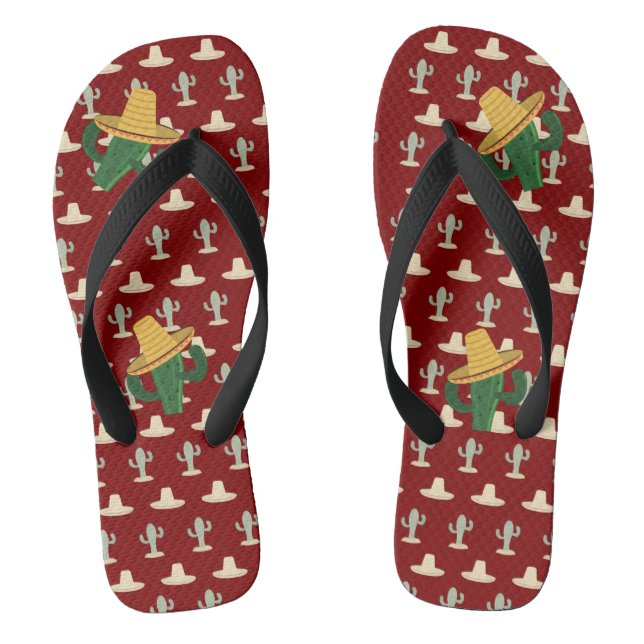 Cactus Hat Flip Flops (Footbed)