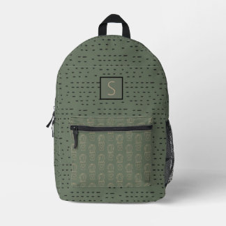 Cactus Heart Personalised  Printed Backpack