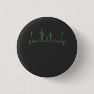 Cactus Heartbeat 3 Cm Round Badge