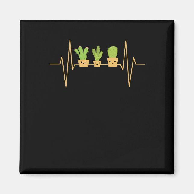 Cactus Heartbeat Magnet (Front)