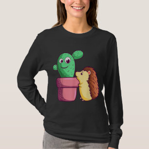 Cactus Hedgehog Love Gardener Cacti Garden Succule T-Shirt