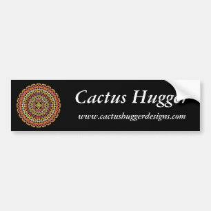 Cactus Hugger Bumper Sticker with Barrel Cactus 1