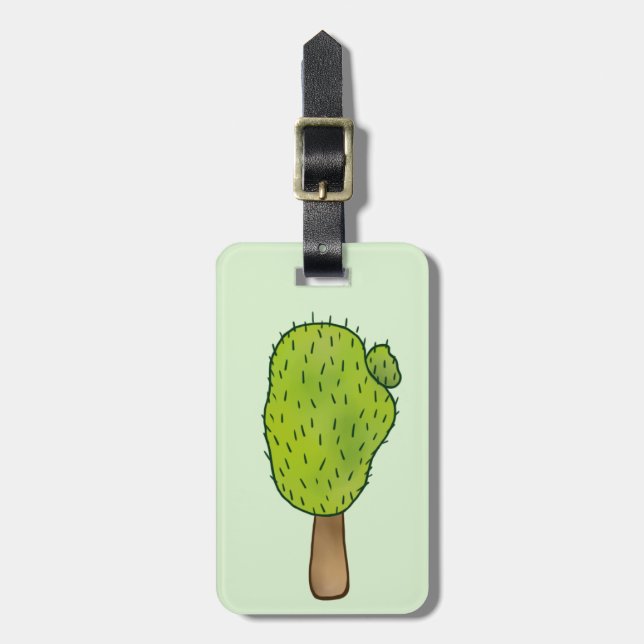 Cactus ice cream luggage tag (Front Vertical)