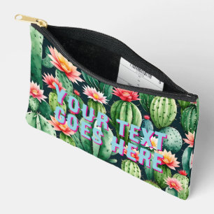 cactus illustration your text here accessory pouch