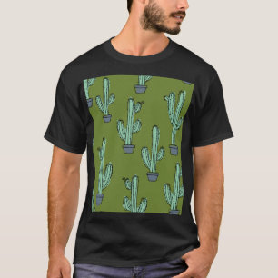 Cactus in Pot Illustration T-Shirt