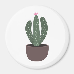 Cactus in pot magnet
