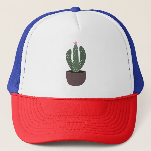 Cactus in pot trucker hat (Front)