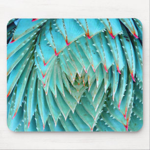 Cactus in Red & Aqua Nature Fine Art Mouse Mat