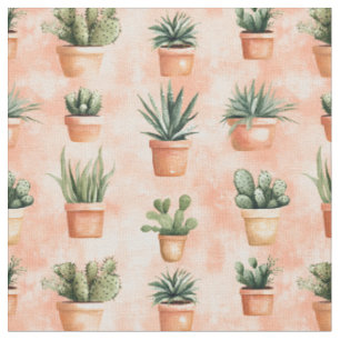 Cactus in Terra Cotta Fabric